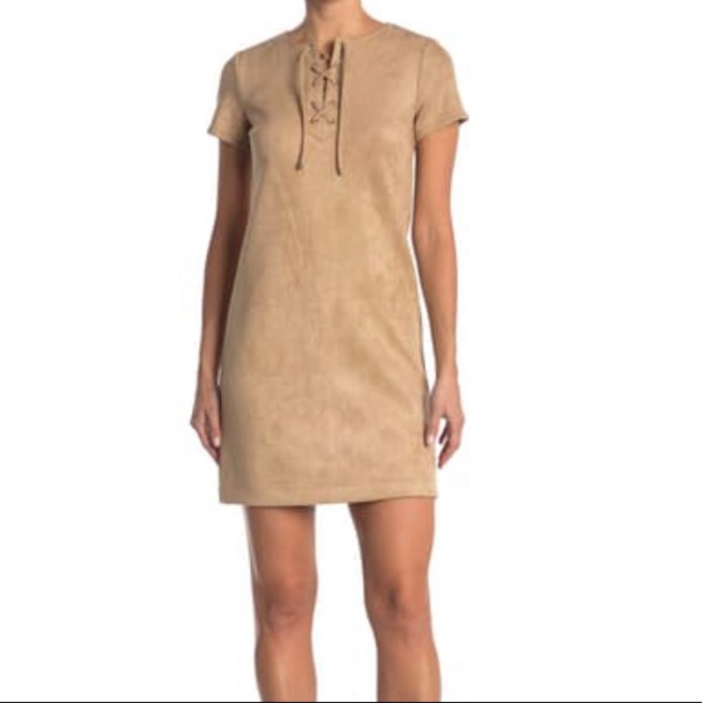🆕 Tommy Hilfiger Lace Up Scuba Dress tan